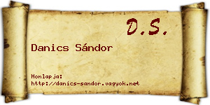 Danics Sándor névjegykártya