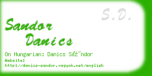 sandor danics business card